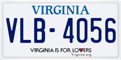 VA license plate VLB4056