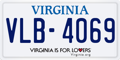 VA license plate VLB4069