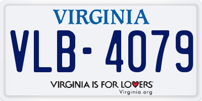 VA license plate VLB4079