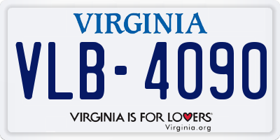 VA license plate VLB4090
