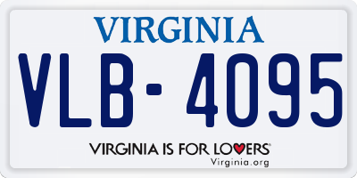 VA license plate VLB4095