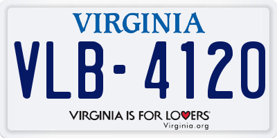 VA license plate VLB4120