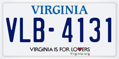 VA license plate VLB4131