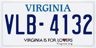 VA license plate VLB4132