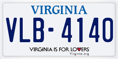 VA license plate VLB4140