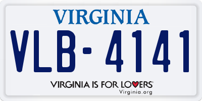 VA license plate VLB4141