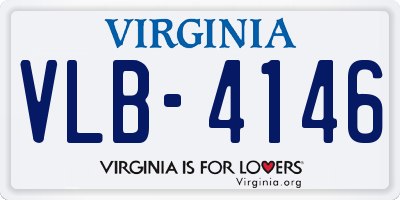 VA license plate VLB4146