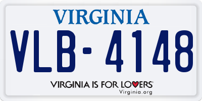 VA license plate VLB4148