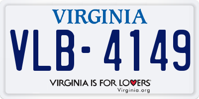 VA license plate VLB4149