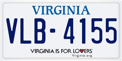 VA license plate VLB4155