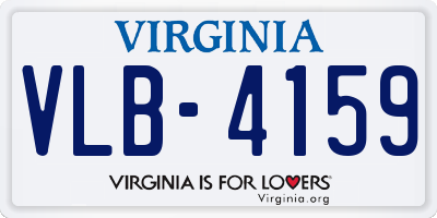 VA license plate VLB4159