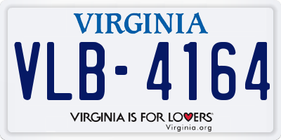 VA license plate VLB4164