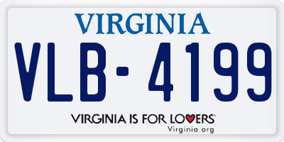 VA license plate VLB4199