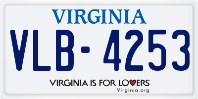 VA license plate VLB4253