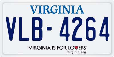 VA license plate VLB4264