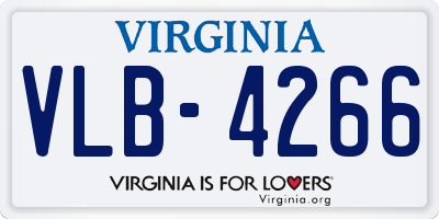 VA license plate VLB4266