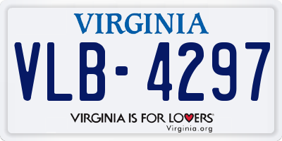 VA license plate VLB4297