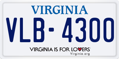 VA license plate VLB4300