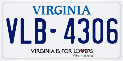 VA license plate VLB4306