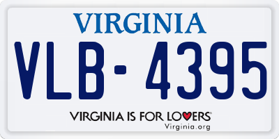 VA license plate VLB4395