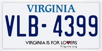 VA license plate VLB4399