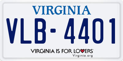 VA license plate VLB4401