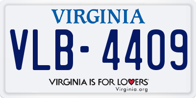 VA license plate VLB4409