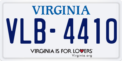 VA license plate VLB4410