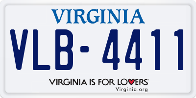 VA license plate VLB4411