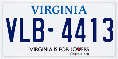 VA license plate VLB4413