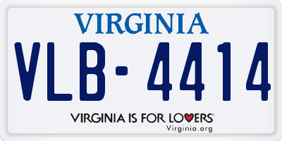 VA license plate VLB4414