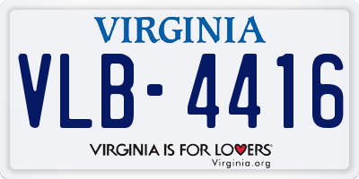 VA license plate VLB4416