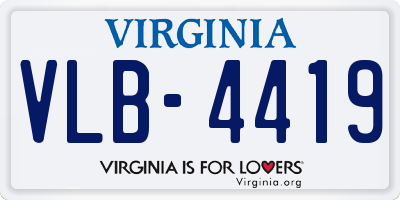 VA license plate VLB4419