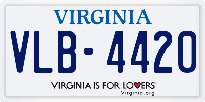 VA license plate VLB4420