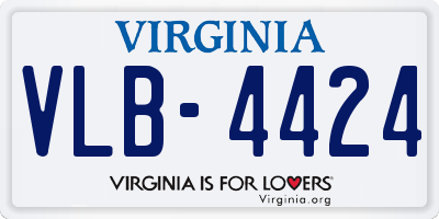 VA license plate VLB4424