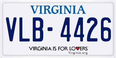 VA license plate VLB4426