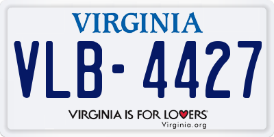 VA license plate VLB4427