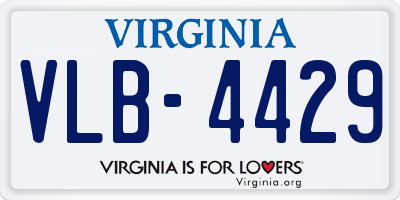 VA license plate VLB4429