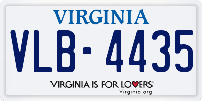 VA license plate VLB4435