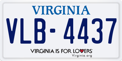 VA license plate VLB4437