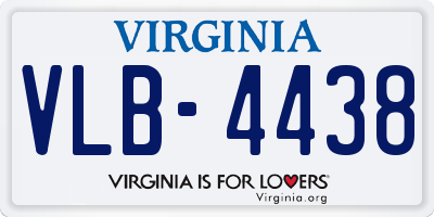 VA license plate VLB4438
