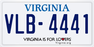 VA license plate VLB4441