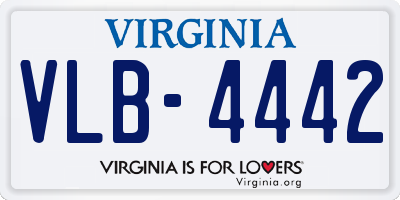 VA license plate VLB4442
