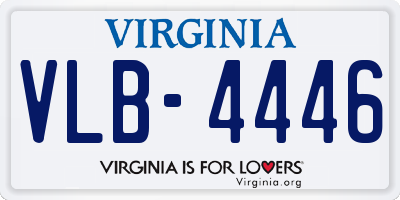 VA license plate VLB4446