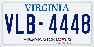 VA license plate VLB4448