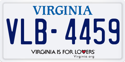 VA license plate VLB4459