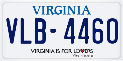 VA license plate VLB4460