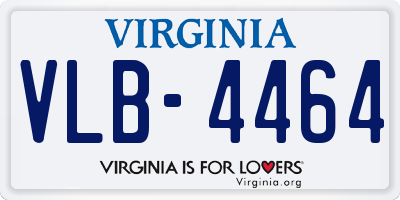 VA license plate VLB4464