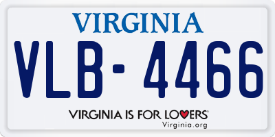VA license plate VLB4466