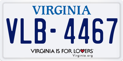 VA license plate VLB4467